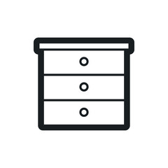 chest of drawers vector icon
