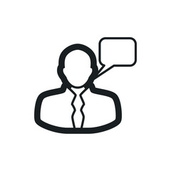 man speak vector icon