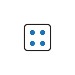 Dice icon graphic design template vector
