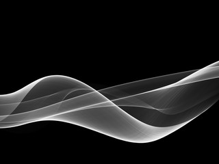 Abstract Black And White Wave Design