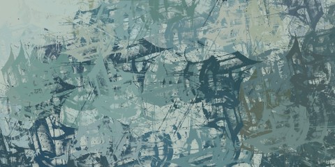 Modern art. Artistic brush. Oil painting. 2d illustration. Texture backdrop. Creative chaos structure element.