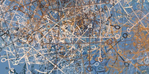 Modern art. Artistic brush. Oil painting. 2d illustration. Texture backdrop. Creative chaos structure element.