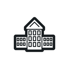 school building vector icon