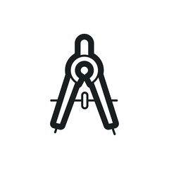 drawing compass vector icon