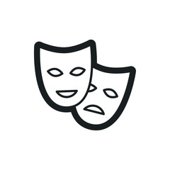 theater mask vector icon
