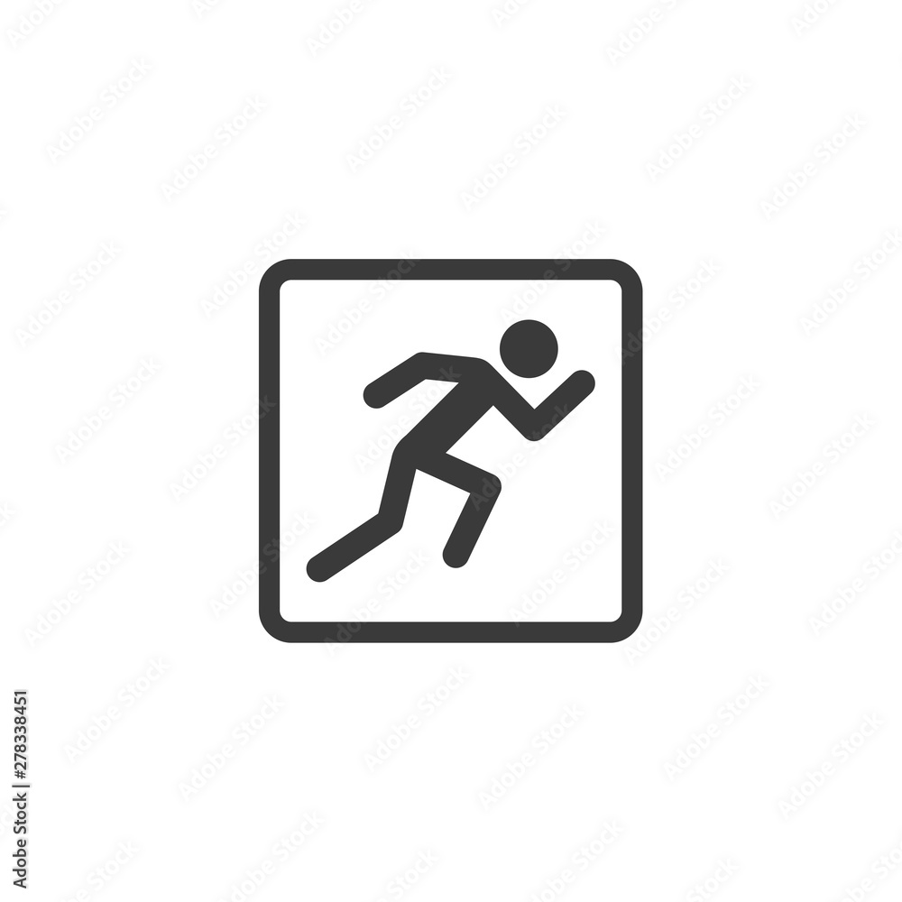 Poster run icon template color editable. run symbol vector sign isolated on white background. simple logo v