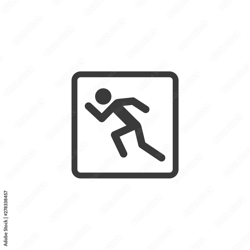 Poster run icon template color editable. run symbol vector sign isolated on white background. simple logo v
