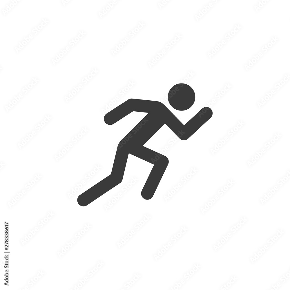 Poster run icon template color editable. run symbol vector sign isolated on white background. simple logo v