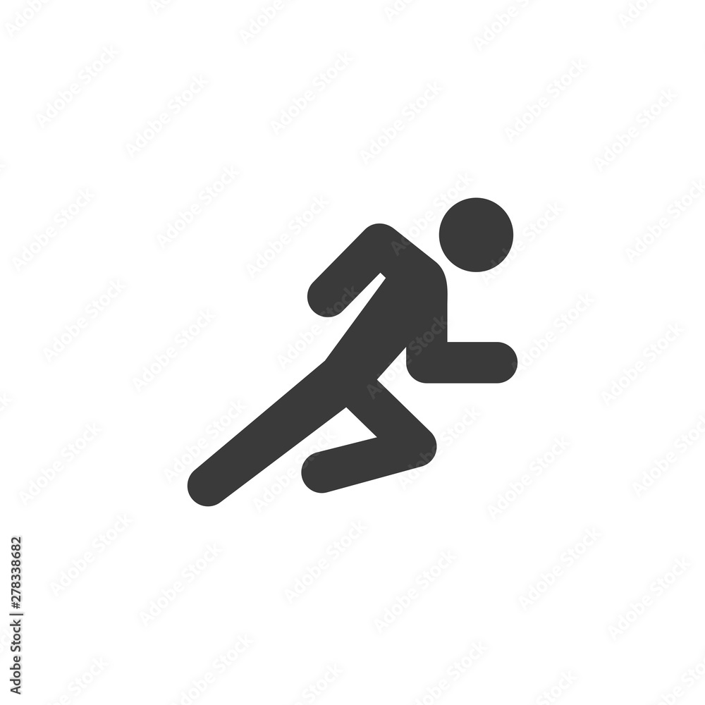 Poster run icon template color editable. run symbol vector sign isolated on white background. simple logo v
