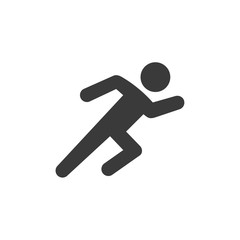 Run icon template color editable. Run symbol vector sign isolated on white background. Simple logo vector illustration for graphic and web design.