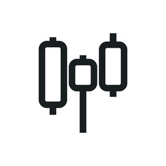 japanese candle vector icon