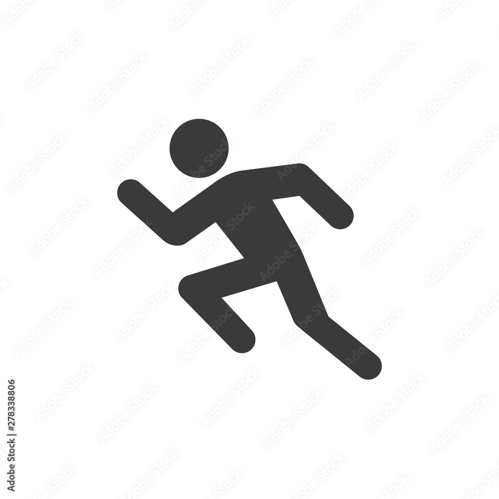 Poster run icon template color editable. run symbol vector sign isolated on white background. simple logo v