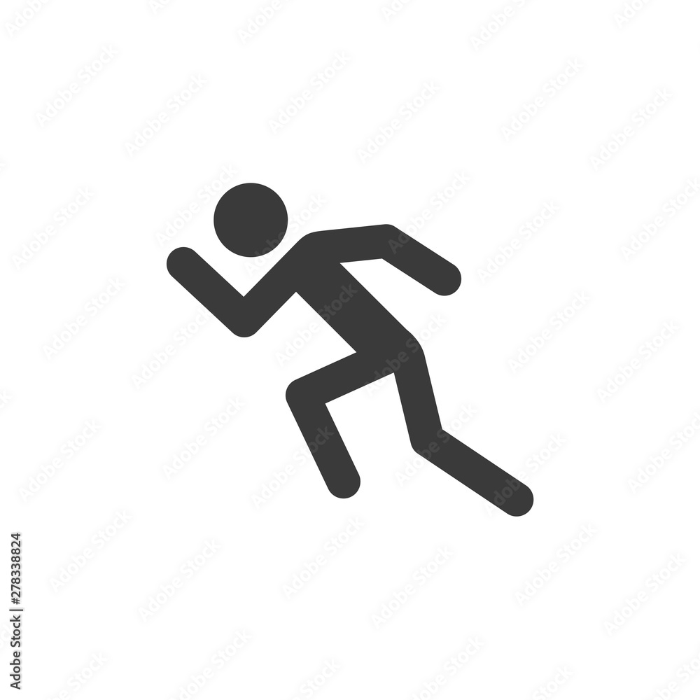 Poster run icon template color editable. run symbol vector sign isolated on white background. simple logo v