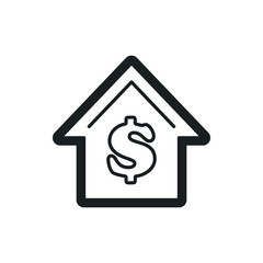 dollar growth vector icon