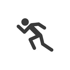 Run icon template color editable. Run symbol vector sign isolated on white background. Simple logo vector illustration for graphic and web design.