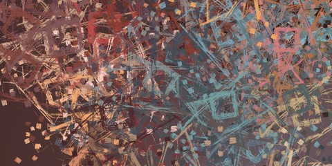 Canvas painting. Colorful background texture. 2d illustration. Texture backdrop. Creative chaos structure element.