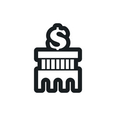 bank building vector icon