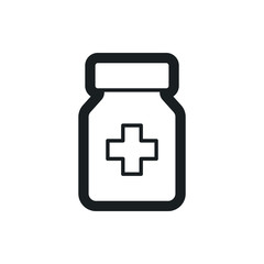 Obraz premium pills vial vector icon