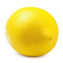 Whole lemon isolated on white background, clipping path, full depth of field