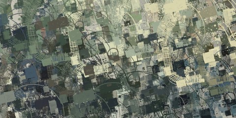 Fototapeta premium Modern art. Artistic brush. Oil painting. 2d illustration. Texture backdrop. Creative chaos structure element.