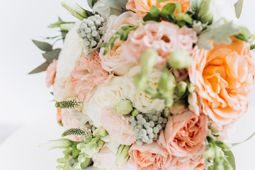 Wedding beauty wedding flowers. A bouquet for the bride.