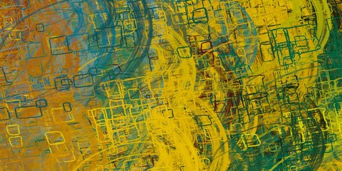 Fototapeta premium Brush painting. Artistic canvas. Oil art. 2d illustration. Texture backdrop. Creative chaos structure element.