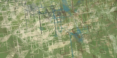 Brush painting. Artistic canvas. Oil art. 2d illustration. Texture backdrop. Creative chaos structure element.