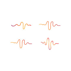 Sound waves vector illustration