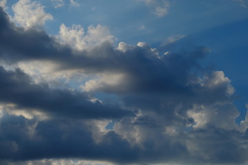 Fototapeta na wymiar clouds in the morning sun