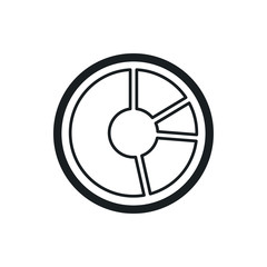 Fototapeta premium circle graph vector icon