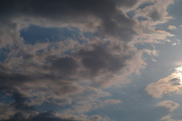 clouds in the morning sun