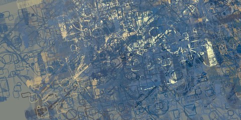 Brush painting. Artistic canvas. Oil art. 2d illustration. Texture backdrop. Creative chaos structure element.