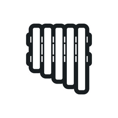 pan flute vector icon