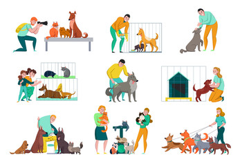 People With Animals Set