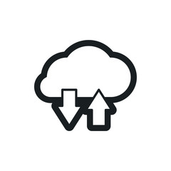 cloud exchange vector icon