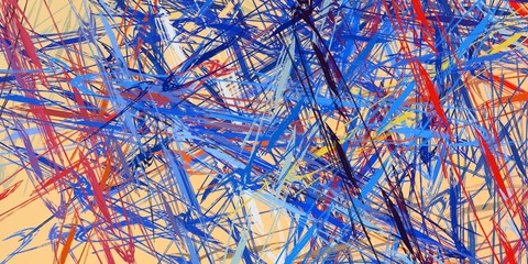 Obraz premium Modern art. Artistic brush. Oil painting. 2d illustration. Texture backdrop. Creative chaos structure element.