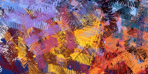 Modern art. Artistic brush. Oil painting. 2d illustration. Texture backdrop. Creative chaos structure element.