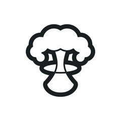 nuclear explosion vector icon