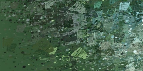 Digital sketch on colorful wall. 2d illustration. Texture backdrop painting. Creative chaos structure element.