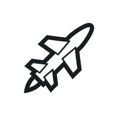 cruise missile vector icon