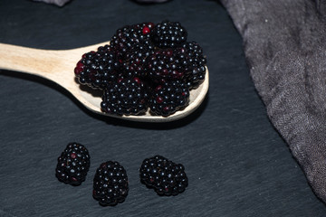 fresh blackberries in a bowl