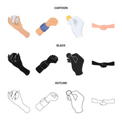 Isolated object of animated and thumb icon. Set of animated and gesture vector icon for stock.