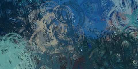 Decorative oil painting. Vibrant dynamic art. 2d illustration. Texture backdrop. Creative chaos structure element.