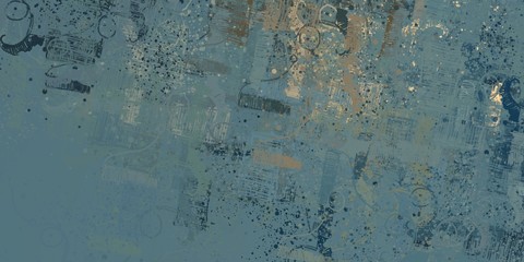 Decorative oil painting. Vibrant dynamic art. 2d illustration. Texture backdrop. Creative chaos structure element.