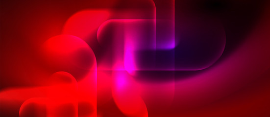Neon glowing techno lines, hi-tech futuristic abstract background template