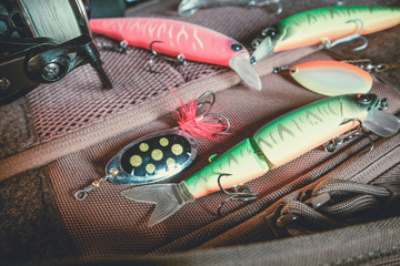 Fishing tackle - fishing spinning, lures and wobblers