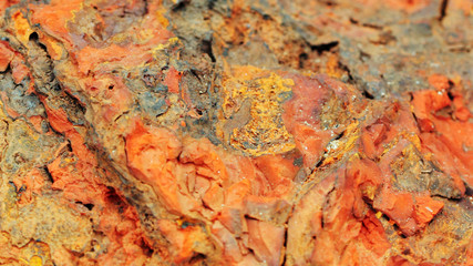 Texture of natural raw Tigers Eye Mineral Specimen