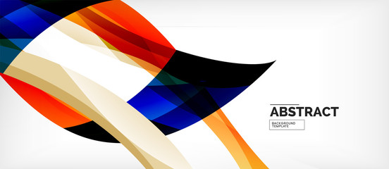 Colorful wave lines abstract background, color line for business or techno presentation