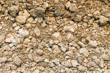 Erdschichten auf der Vulkan-Insel Nisyros, Griechenland - Earth layers on the volcanic island of...