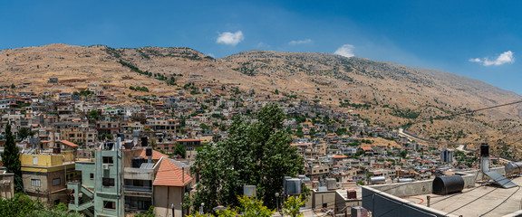 Panoramic view of Majdal Shams, Druze village